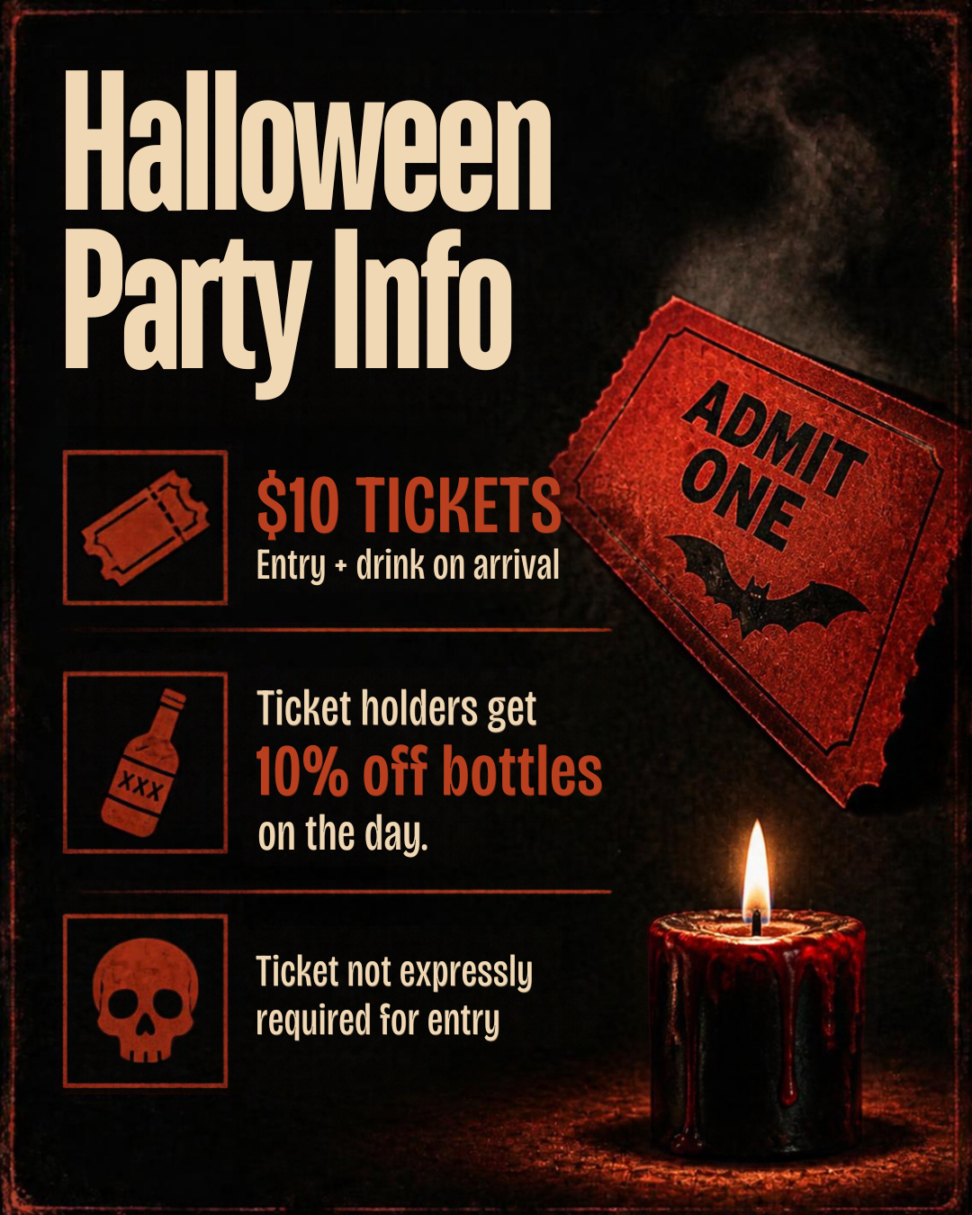 Halloween Costume Party - Friday 30th of October